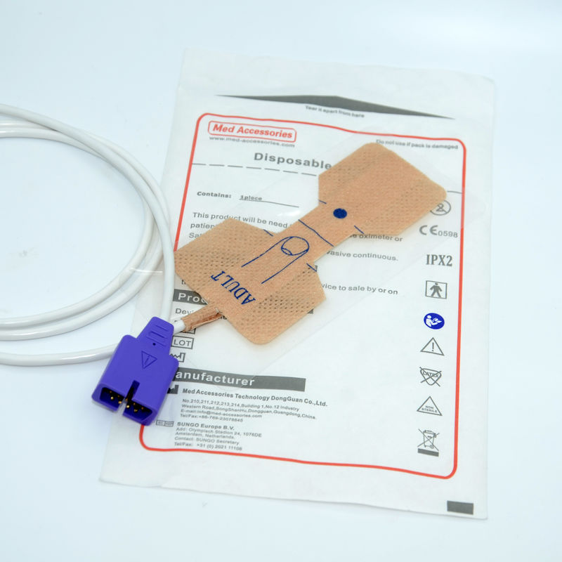 Ενήλικας ανιχνευτής ενιαίας χρήσης Nellcor Spo2 Sensor συμβατός με N-550/N-560/N-595/N-600/N-600x/N-65