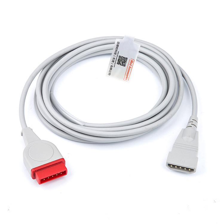 Αιμορραγική πίεση IBP Adapter Cable GE Υγειονομική περίθαλψη Transducer 11 Pin Med Accessories