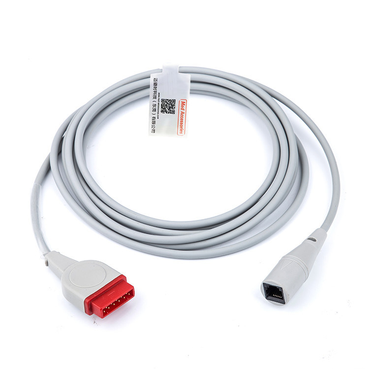 Αιμορραγική πίεση IBP Adapter Cable GE Υγειονομική περίθαλψη Transducer 11 Pin Med Accessories