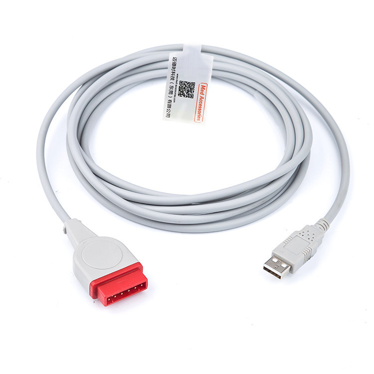 Αιμορραγική πίεση IBP Adapter Cable GE Υγειονομική περίθαλψη Transducer 11 Pin Med Accessories