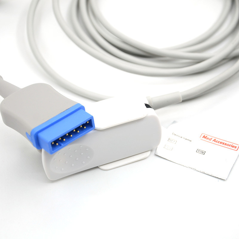 GE 11 καρφίτσες Μεγάλων δάχτυλο TPU Gray Spo2 Sensor Cable Single Pack για όλους τους τύπους ασθενών CE πιστοποιημένο