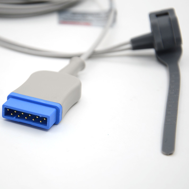 GE 11 καρφίτσες Μεγάλων δάχτυλο TPU Gray Spo2 Sensor Cable Single Pack για όλους τους τύπους ασθενών CE πιστοποιημένο
