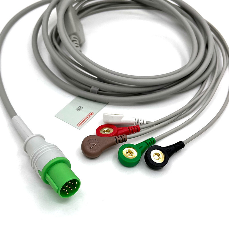 GE Helige 10 Pin ECG Monitor Cable για ιατρικά αξεσουάρ Μέγεθος 0,9m