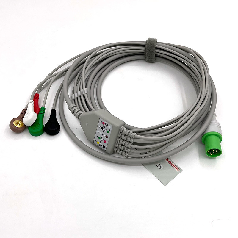 GE Helige 10 Pin ECG Monitor Cable για ιατρικά αξεσουάρ Μέγεθος 0,9m
