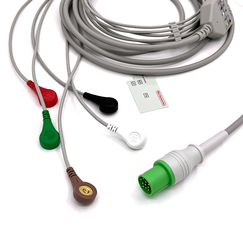GE Helige 10 Pin ECG Monitor Cable για ιατρικά αξεσουάρ Μέγεθος 0,9m