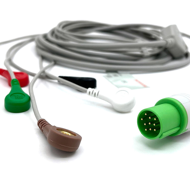 GE Helige 10 Pin ECG Monitor Cable για ιατρικά αξεσουάρ Μέγεθος 0,9m