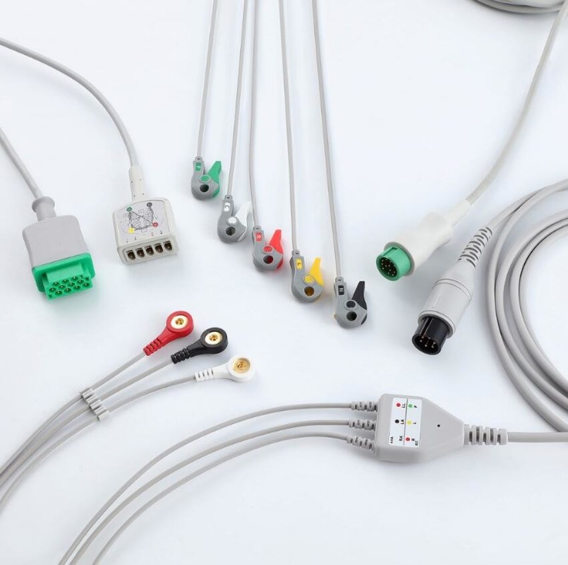 GE Helige 10 Pin ECG Monitor Cable για ιατρικά αξεσουάρ Μέγεθος 0,9m