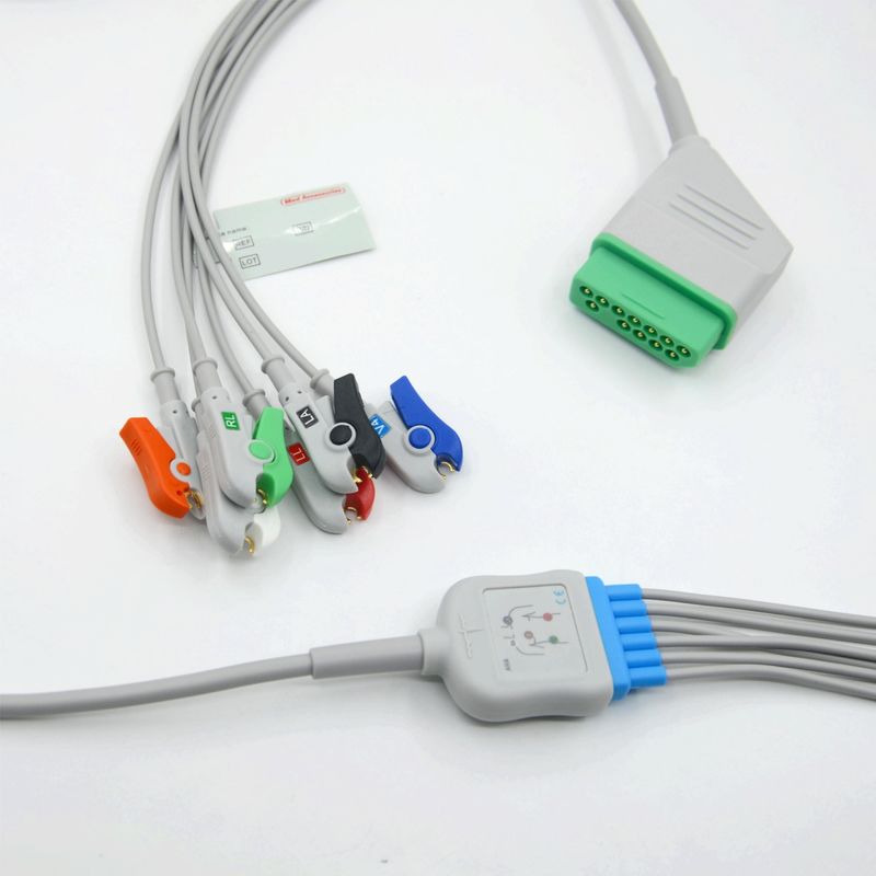Συμβατό Nihon Kohden 12 Pin 6 Leads ECG Monitor Καλώδιο για ιατρικά αξεσουάρ