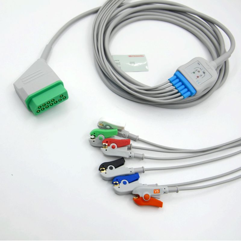 Συμβατό Nihon Kohden 12 Pin 6 Leads ECG Monitor Καλώδιο για ιατρικά αξεσουάρ