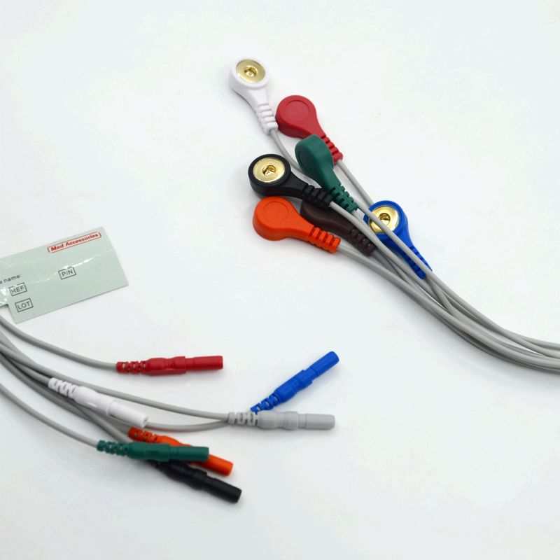 Υψηλής ποιότητας Din τύπου 7 Lead Snap Holter Recorder