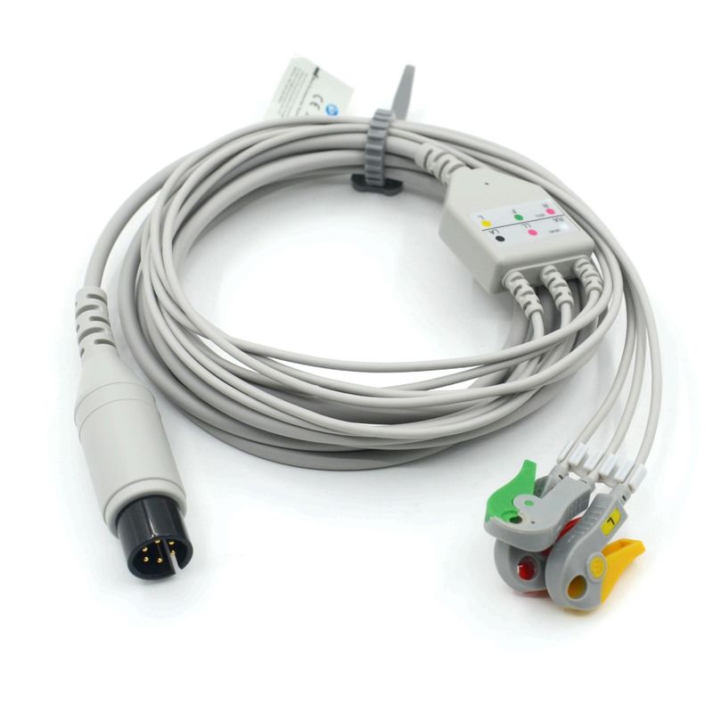 Συμφωνητικό AAMI Συμφωνητικό 3 Lead ECG Cable IEC Grabber για ιατρικά αξεσουάρ