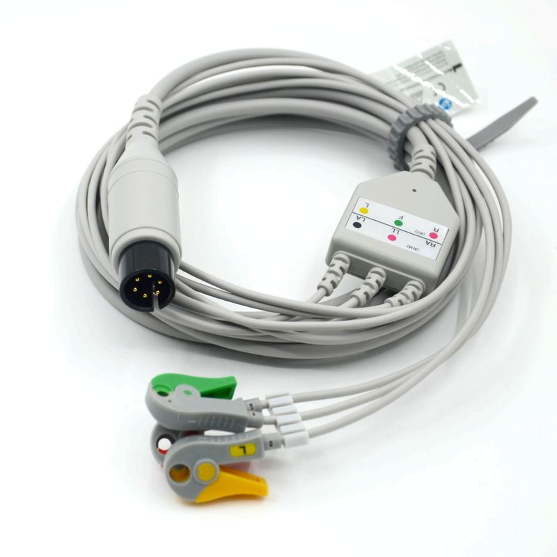 Συμφωνητικό AAMI Συμφωνητικό 3 Lead ECG Cable IEC Grabber για ιατρικά αξεσουάρ