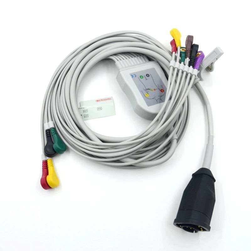 Συμβατό Zoll 10 Leads Snap Type IEC Standard EKG καλώδιο και καλώδια