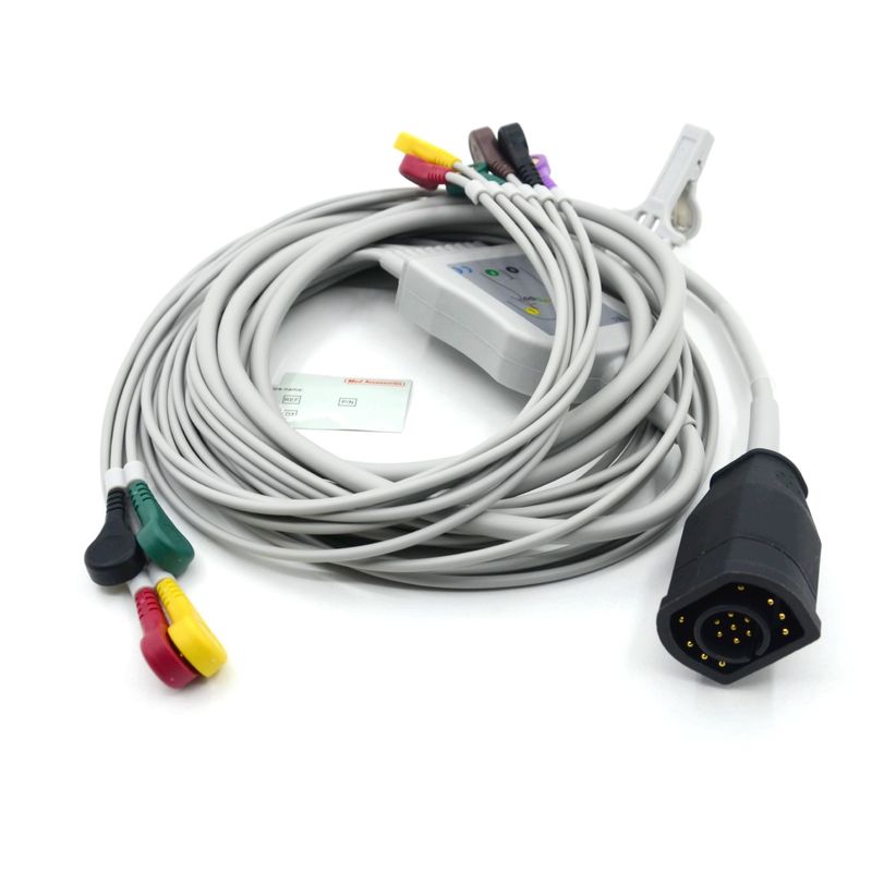Συμβατό Zoll 10 Leads Snap Type IEC Standard EKG καλώδιο και καλώδια