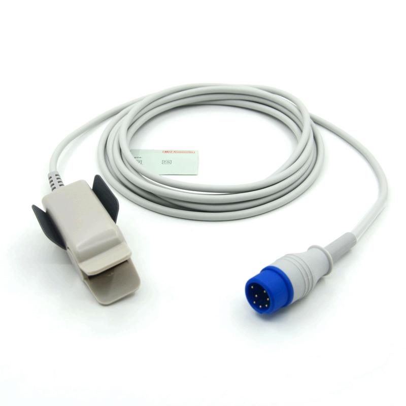 Συμβατός Επαναχρησιμοποιούμενος Αισθητήρας Clip Ενηλίκων Zoll M2, Αξεσουάρ Μόνιτορ Κατασκευαστή, Αισθητήρας SpO2