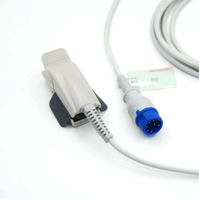 Συμβατός Επαναχρησιμοποιούμενος Αισθητήρας Clip Ενηλίκων Zoll M2, Αξεσουάρ Μόνιτορ Κατασκευαστή, Αισθητήρας SpO2