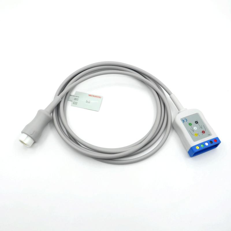 Ιατρικός εξοπλισμός OEM Συμβατό με HP 5 Leads IEC 12 Pin Monitor ECG Trunk Cable