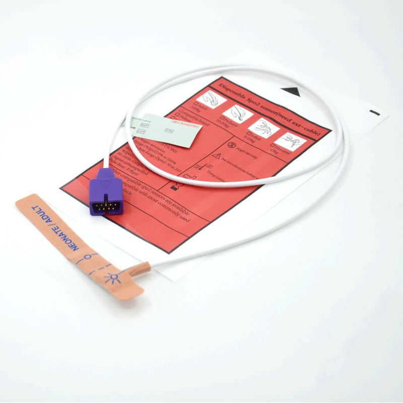 Ιατρικά Συσκευάσματα Προμηθευτής Τυλί Stretch Compatible Nellcor 9pin Disposable SpO2 Sensor Για Νεογέννητα / Ενήλικες