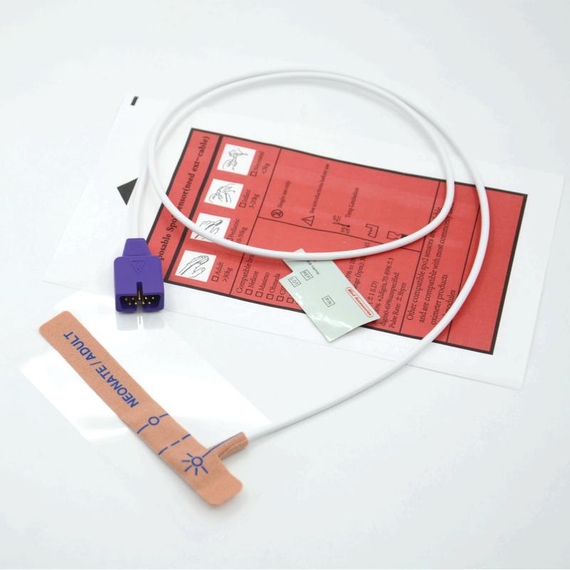 Ιατρικά Συσκευάσματα Προμηθευτής Τυλί Stretch Compatible Nellcor 9pin Disposable SpO2 Sensor Για Νεογέννητα / Ενήλικες